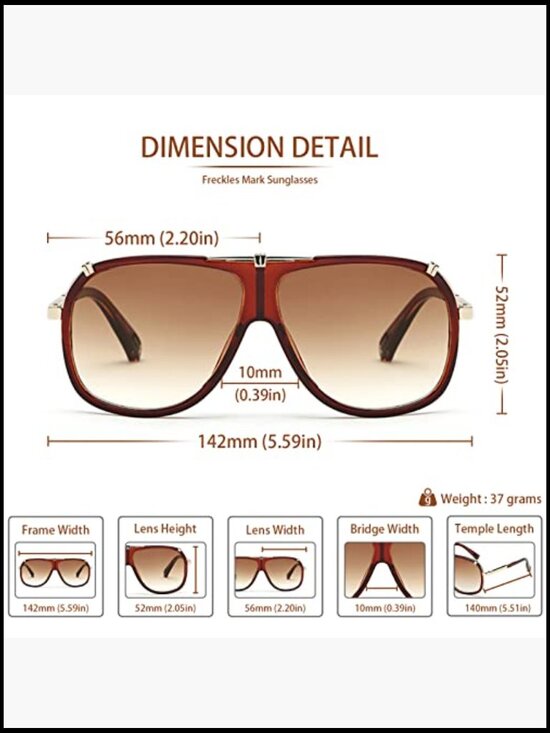 Retro Square Sunglasses with Gold Tone Metal and Polycarbonate Frame main image 4